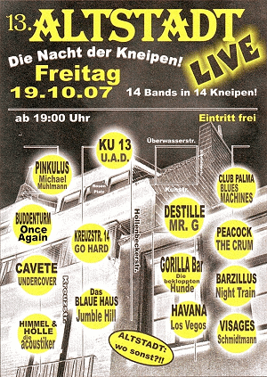 Flyer ONCE AGAIN at "13th Altstadt Live" event in Muenster