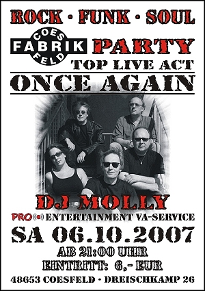 Poster ONCE AGAIN live at "Fabrik Coesfeld"