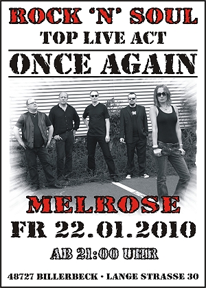 Flyer ONCE AGAIN live at Melrose